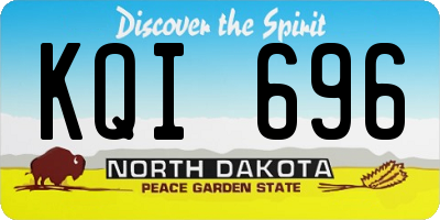 ND license plate KQI696