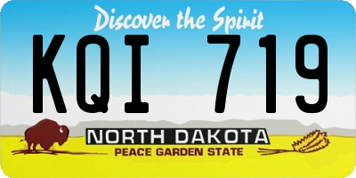 ND license plate KQI719