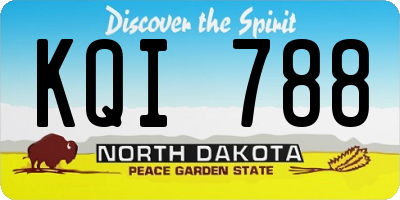 ND license plate KQI788