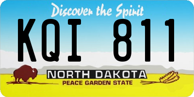 ND license plate KQI811