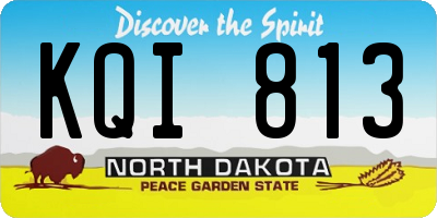ND license plate KQI813