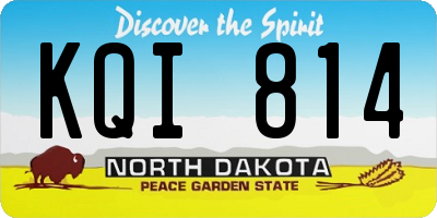 ND license plate KQI814