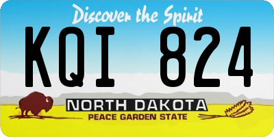 ND license plate KQI824