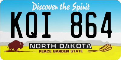 ND license plate KQI864
