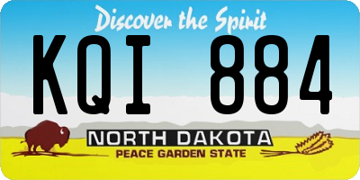 ND license plate KQI884