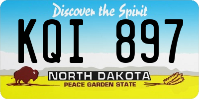 ND license plate KQI897