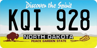 ND license plate KQI928