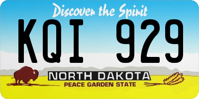 ND license plate KQI929