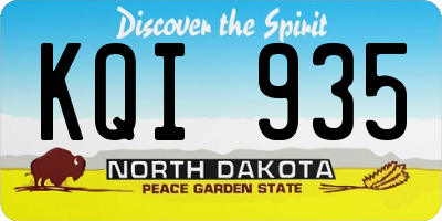 ND license plate KQI935