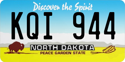 ND license plate KQI944