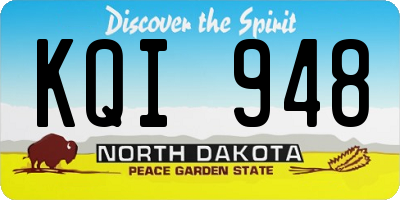 ND license plate KQI948