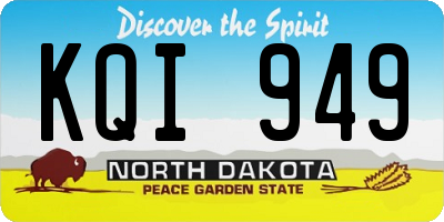 ND license plate KQI949