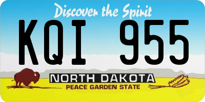 ND license plate KQI955