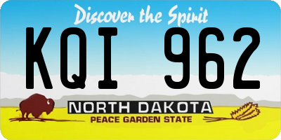 ND license plate KQI962