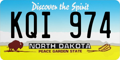 ND license plate KQI974
