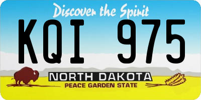 ND license plate KQI975