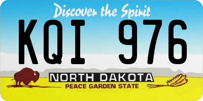 ND license plate KQI976
