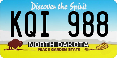 ND license plate KQI988