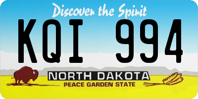 ND license plate KQI994
