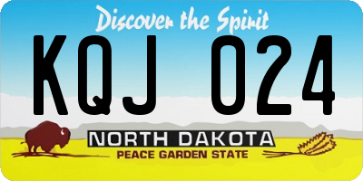 ND license plate KQJ024