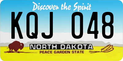 ND license plate KQJ048