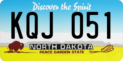ND license plate KQJ051