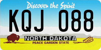 ND license plate KQJ088