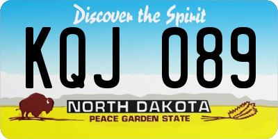 ND license plate KQJ089