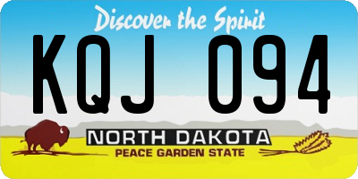 ND license plate KQJ094