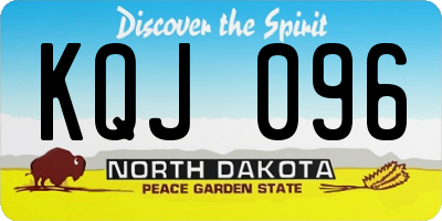 ND license plate KQJ096