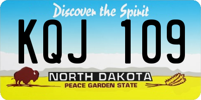 ND license plate KQJ109