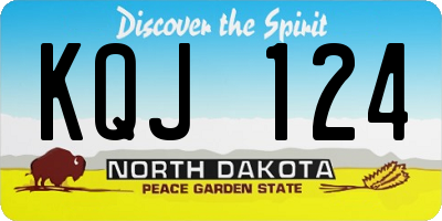 ND license plate KQJ124