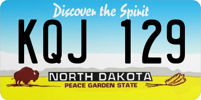 ND license plate KQJ129