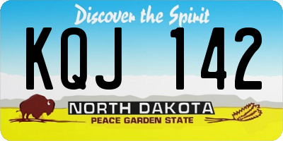 ND license plate KQJ142