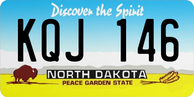 ND license plate KQJ146