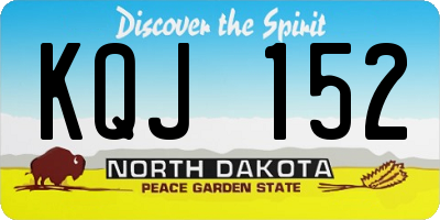 ND license plate KQJ152