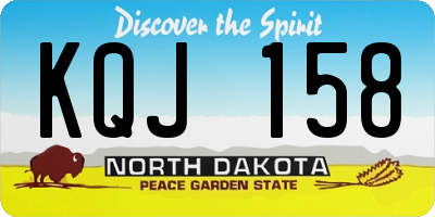 ND license plate KQJ158