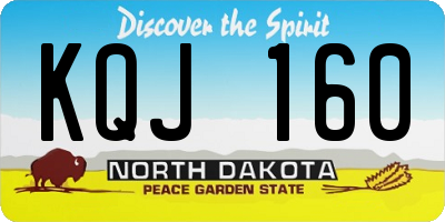 ND license plate KQJ160