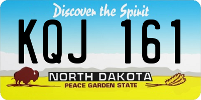 ND license plate KQJ161
