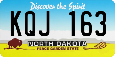 ND license plate KQJ163