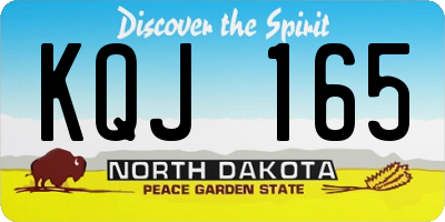 ND license plate KQJ165