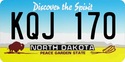 ND license plate KQJ170