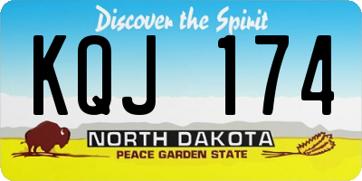 ND license plate KQJ174