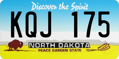 ND license plate KQJ175