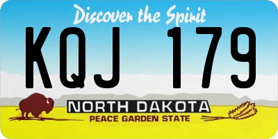 ND license plate KQJ179