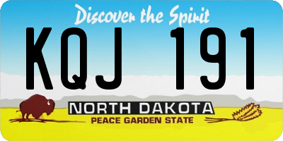ND license plate KQJ191