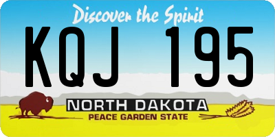ND license plate KQJ195