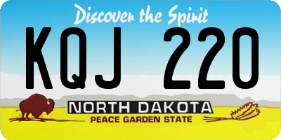 ND license plate KQJ220