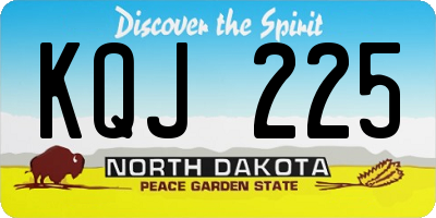 ND license plate KQJ225