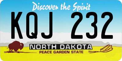 ND license plate KQJ232